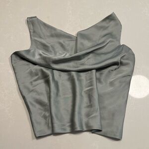 Abercrombie & Fitch Light Gray/green Blouse‎ Large